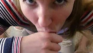 Homemade Amateur Blowjob With Mommy Ball Licking!