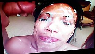 Thai girls with cum-drenched faces after wild banging. Double penetration left them messy.