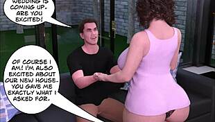 Busty mature's emotional affair with monster cock in 3d comic