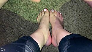 Much needed release on hot amateur latina feet