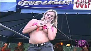 i watched those biker chicks strip naked in the contest for the big crowd, it was so thrilling