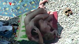 Beach Voyeur Mature Couple Under The Shining Sun