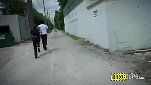 Uniformed MILF cops drill and suck each other's pussies