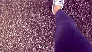 Smell my super smelly feet in tight pantyhose.