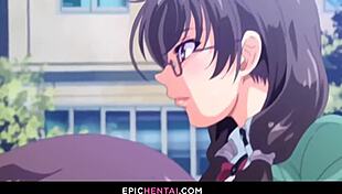 Anal sex turns her face into an ahegao in this hentai