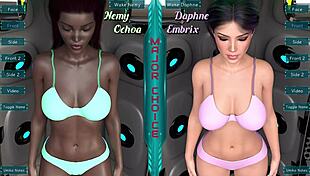 Stranded in space, picking the curvy new girl with huge tits