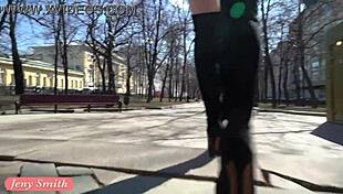 look under my skirt jeny smith spinning in a miniskirt in public 😜