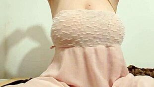 Hottie fondles big breasts passionately