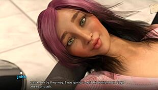 check out these three girls trying to knock john off his feet in anime