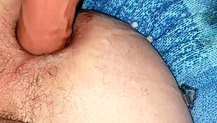 a twink soloboy on webcam plays with his dildo until creampie