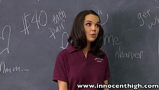i fucked innocent dillion harper in classroom with her firm tits