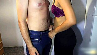 Dry humping in tight leggings ends with cum