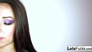 sexy lola foxx touches her small tits and pussy in nude solo compilation