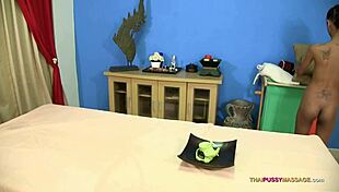 Skinny 18 Year Asian Girl Gives Nuru Massage with Creampie