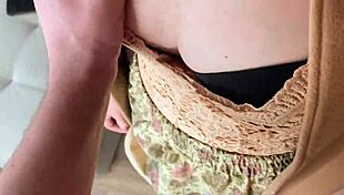 Russian Amateur Bangs Lover While Chatting with Husband on Phone