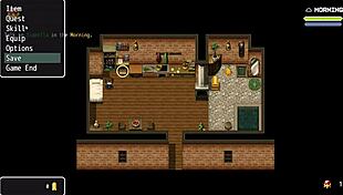 Cute hentai girl slips into bathtub, exposing her wet pussy