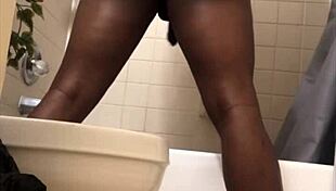 gay guy gets tricked into gaping and squirting in public