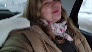 i tore my pantyhose to rub my wet pussy in a taxicab with a dildo