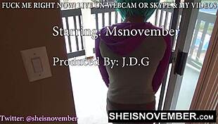 sheisnovember's thong stuck in ass, yanked out for gaping insertion