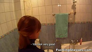 wannabe model alice poses with glasses in teen 18+ photoshoot