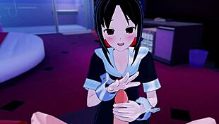 pov fucking kaguya shinomiya in missionary and doggystyle cum in pussy