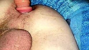 a twink soloboy on webcam plays with his dildo until creampie