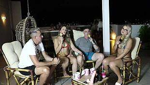 Brazilian swing pleasure leads to intimate blowjob with elo cardone and victor mustang in sheer red