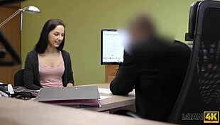 loan4k agent interviews teen girl needing cash, then experiences her tight asshole