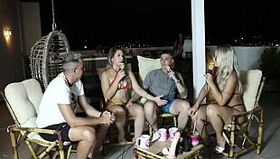 Brazilian swing pleasure leads to intimate blowjob with elo cardone and victor mustang in sheer red