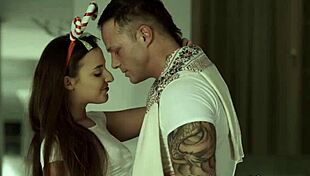 Look at this erotic model riding cowgirl and getting cum in mouth!