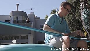 sensual shemale natalie mars seduces the big dick pool guy