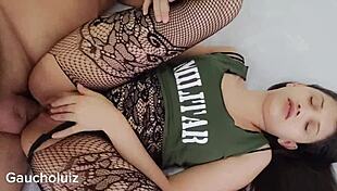 Hot Military Woman Tries On Sexy Clothes and Shows Off Her Assets in Full Video