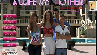 a wife and stepmother enjoy a homemade game. featuring blonde and brunette amateurs.