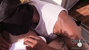 nasty rough creampie fuck with pigboy and black monster cock freak