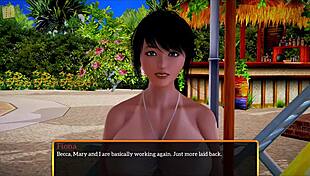 My new family 397 features brunette with big tits in erotic cartoon adventures