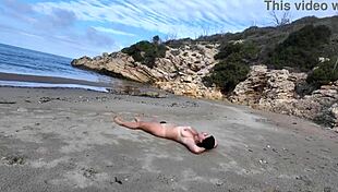 Stranger bangs hairy nudist on beach, whoa!