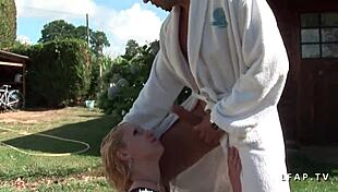 cindy picardie gets gravely sodomized in the garden by a french guy, outdoor anal sex