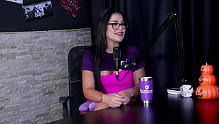 Raphaela Savanah In Sheer Red Halloween, Afraid Yet Recording Boyfriend