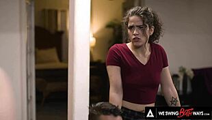 Two wives lick and fuck in bisexual orgy! 😜