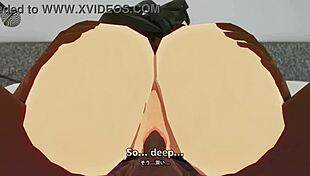 watch this petite latina ride that big black cock in her casting interview, creampied in 3d hentai style