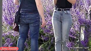 jeny smith flashes her bubble butt ass in public, hidden spy cam catches it