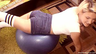 Hope Harper, 18-Year-Old Big Tits Blonde Midget, Fucked On Exercise Ball By Monster Black Cock