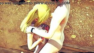 Fairy Tail and One Piece Hentai Featuring Lucy and Nami in Threesome