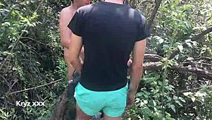wild sex in the woods with big cocks bareback, part three