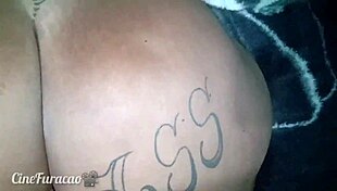 Ebony pornstar takes anal sex without condom