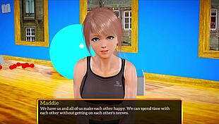 My new family 397 features brunette with big tits in erotic cartoon adventures