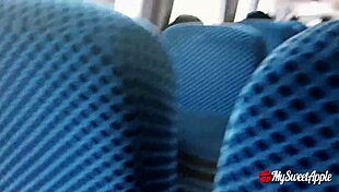 she swallows my cum on bus