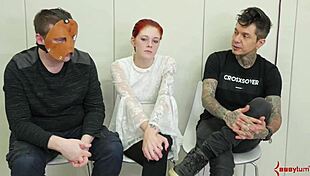 this bound whore is gagging and getting toyed 😈