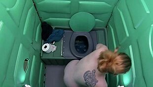 cum-loving redhead swallows at porta gloryhole, part 3