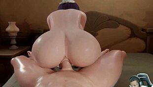 Fern rides that cock reverse cowgirl with her bald pussy! 😈